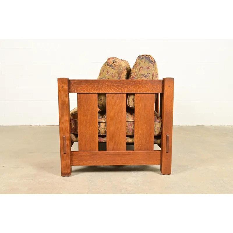 Stickley Mission Oak Arts & Crafts Settle Sofa - Image 9