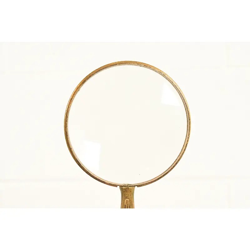 Tiffany Studios New York Graduate Pattern Bronze Doré Magnifying Glass - Image 9