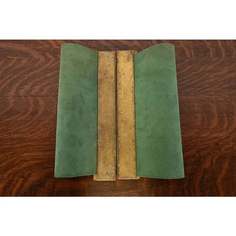 Tiffany Studios New York Zodiac Bronze Blotter Ends With Leather Desk Blotter - Image 9
