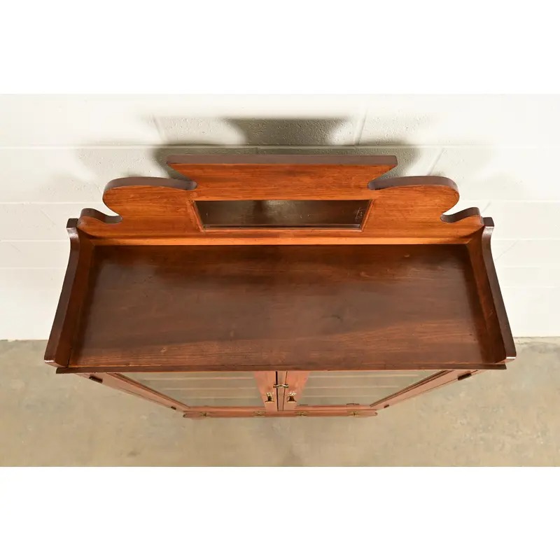 Antique Victorian Carved Walnut Bookcase, Circa 1890s - Image 10