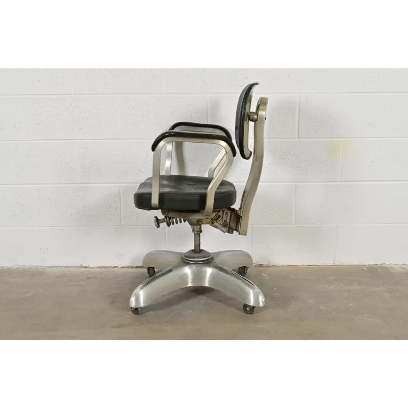 Art Deco Executive Office Desk Chair by Art Metal, Circa 1930s - Image 10
