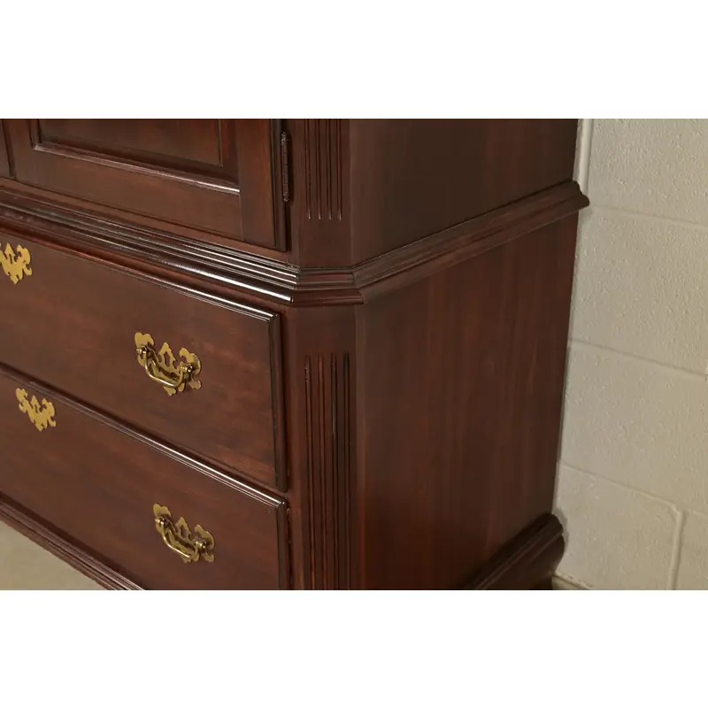 Ethan Allen Georgian Solid Cherry Wood Armoire Dresser or Gentleman's Chest - Image 10
