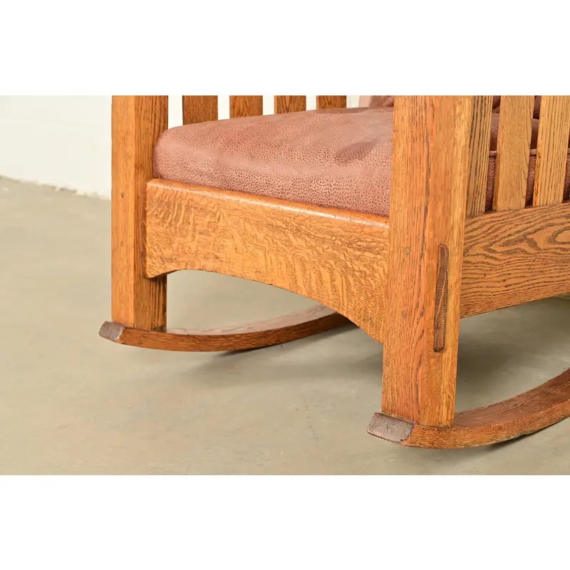 Harden Furniture Antique Mission Oak Arts & Crafts Rocking Chair, Circa 1910 - Image 10