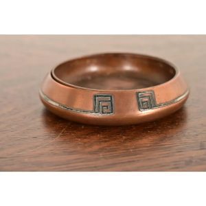 Heintz Arts & Crafts Sterling Silver on Bronze Ashtray or Catchall