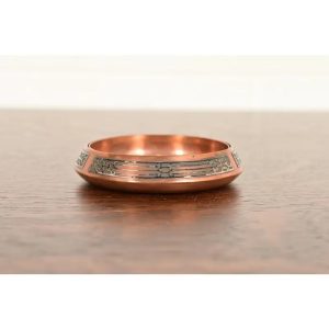 Heintz Arts & Crafts Sterling Silver on Bronze Ashtray or Catchall