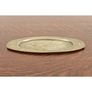 Roycroft Arts & Crafts Silver Finished Hammered Copper Tray, Circa 1920s