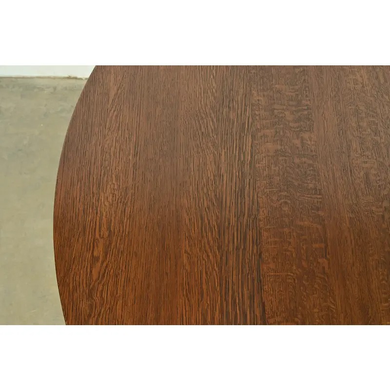Stickley Antique Mission Oak Arts & Crafts Extension Dining Table, Newly Refinished - Image 10