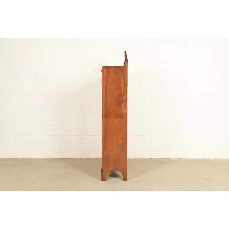Antique Victorian Carved Walnut Bookcase, Circa 1890s - Image 11