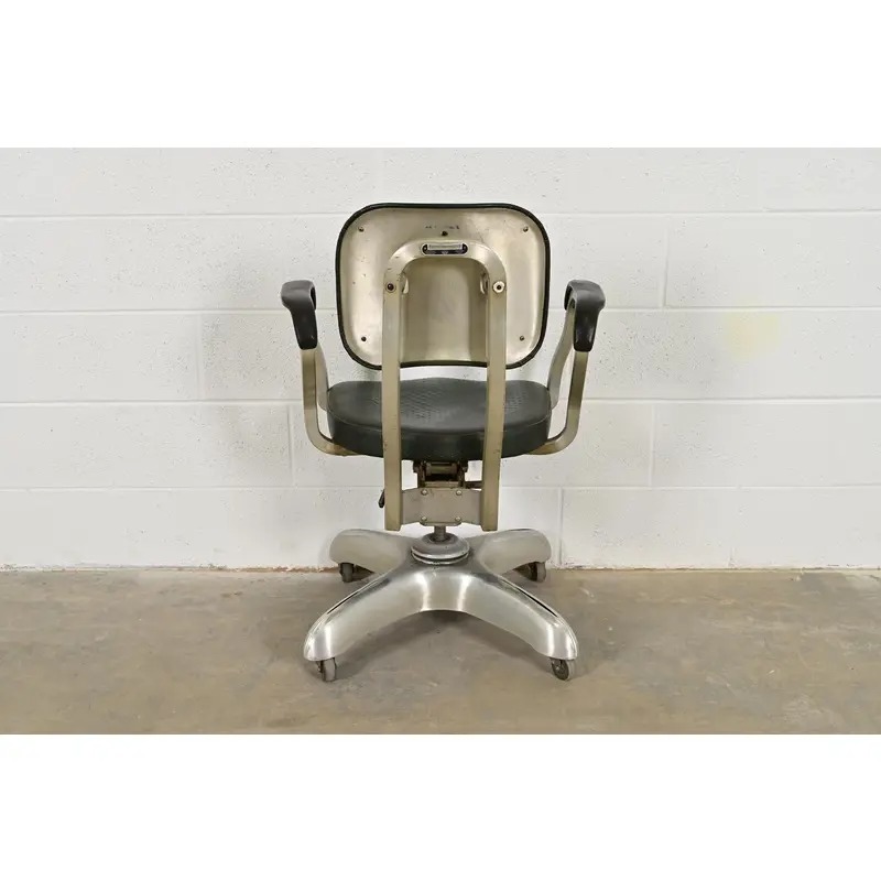 Art Deco Executive Office Desk Chair by Art Metal, Circa 1930s - Image 11