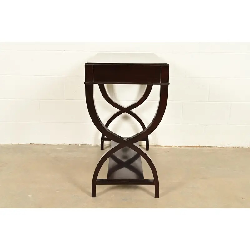 Councill Modern Regency Dark Mahogany Writing Desk or Console Table - Image 11