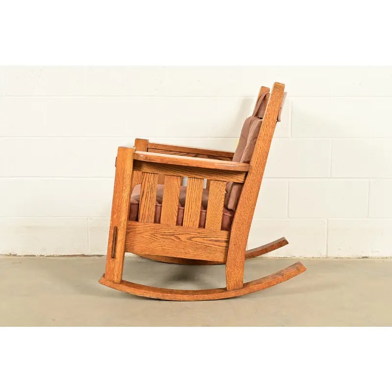 Harden Furniture Antique Mission Oak Arts & Crafts Rocking Chair, Circa 1910 - Image 11