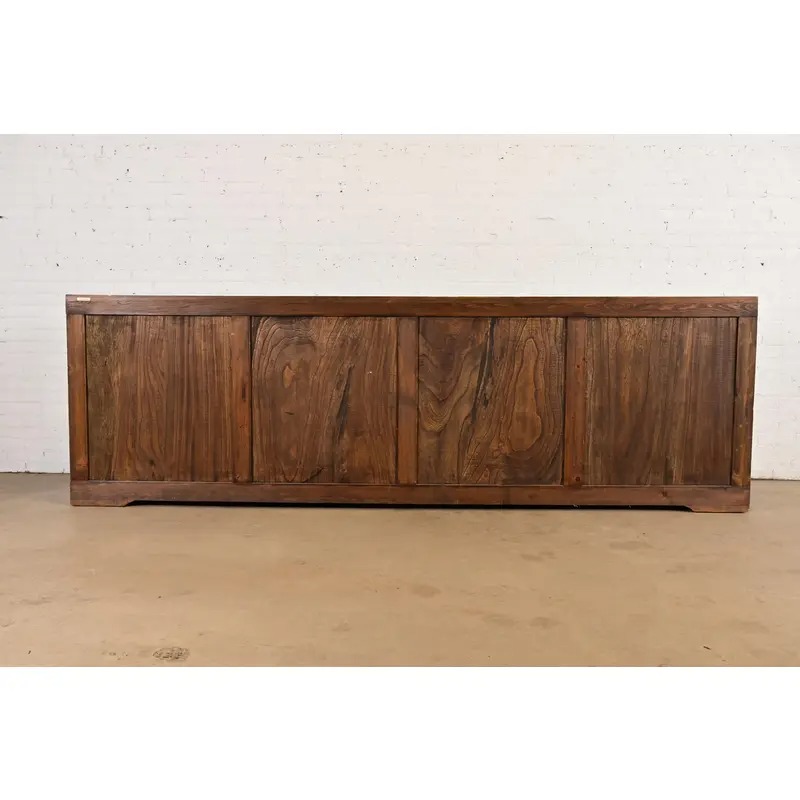 Modern Distressed Blue Painted Monumental Sideboard by Van Thiel - Image 11