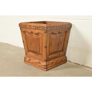 Romweber Viking Oak Planter or Waste Paper Basket, Circa 1960s