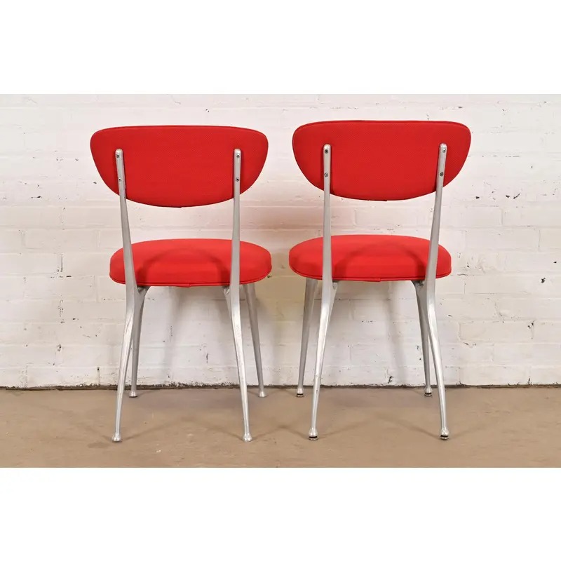 Shelby Williams Mid-Century Modern Aluminum "Gazelle" Chairs, Pair - Image 11