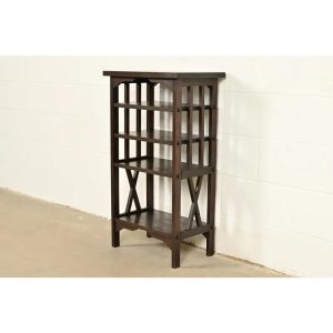 Stickley Brothers Style Antique Mission Oak Arts & Crafts Bookstand or Magazine Rack, Circa 1910