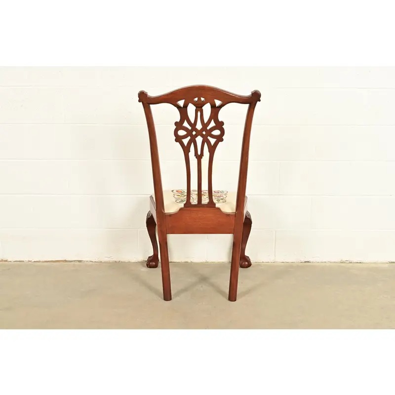 Baker Furniture Style Chippendale Carved Mahogany Side Chair or Dining Chair - Image 12