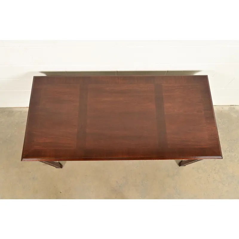 Councill Chippendale Carved Mahogany Writing Desk or Console Table - Image 12