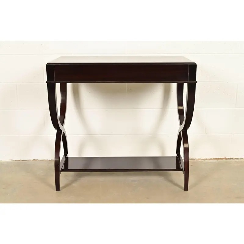 Councill Modern Regency Dark Mahogany Writing Desk or Console Table - Image 12