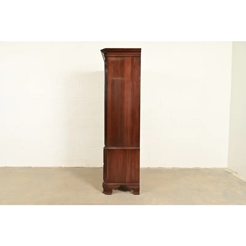 Ethan Allen Georgian Solid Cherry Wood Armoire Dresser or Gentleman's Chest - Image 12