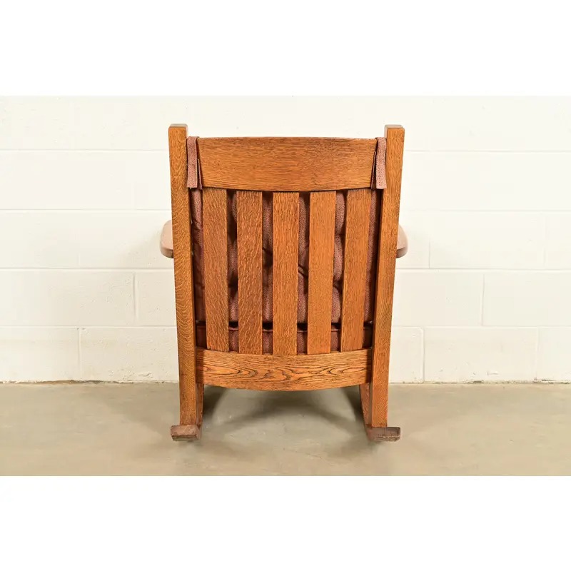 Harden Furniture Antique Mission Oak Arts & Crafts Rocking Chair, Circa 1910 - Image 12