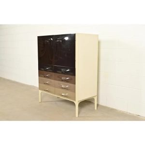 Raymond Loewy for Doubinsky Frères Mid-Century Modern Highboy Dresser, 1960s