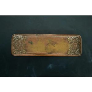 Tiffany Studios New York Zodiac Pattern Bronze Pen Tray