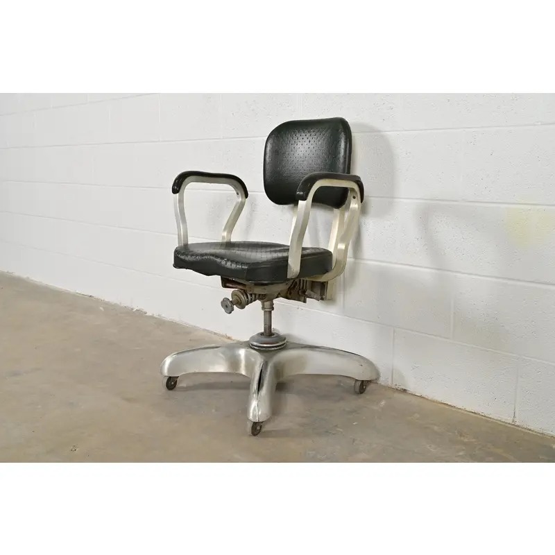 Art Deco Executive Office Desk Chair by Art Metal, Circa 1930s