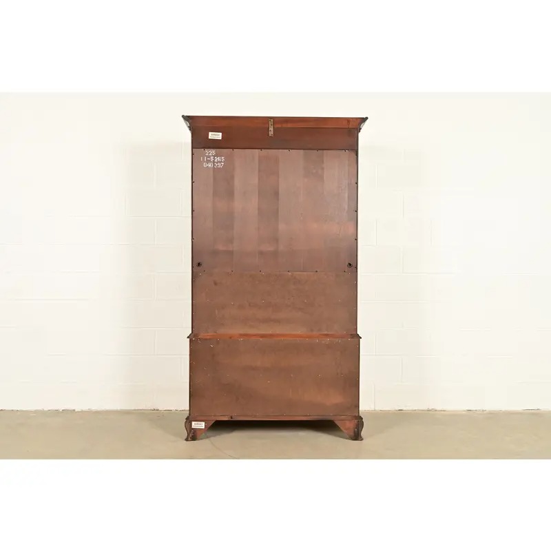 Ethan Allen Georgian Solid Cherry Wood Armoire Dresser or Gentleman's Chest - Image 13