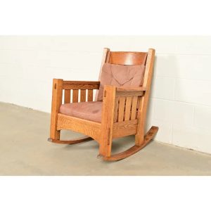 Harden Furniture Antique Mission Oak Arts & Crafts Rocking Chair, Circa 1910
