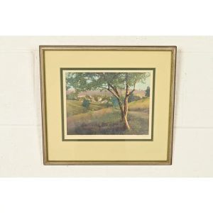 J. Hohenberger Original Artist Signed "In the Valley of Peace" Framed Lithograph