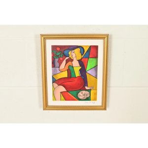 Linda Le Kinff Original Signed "Constanca" Framed Serigraph