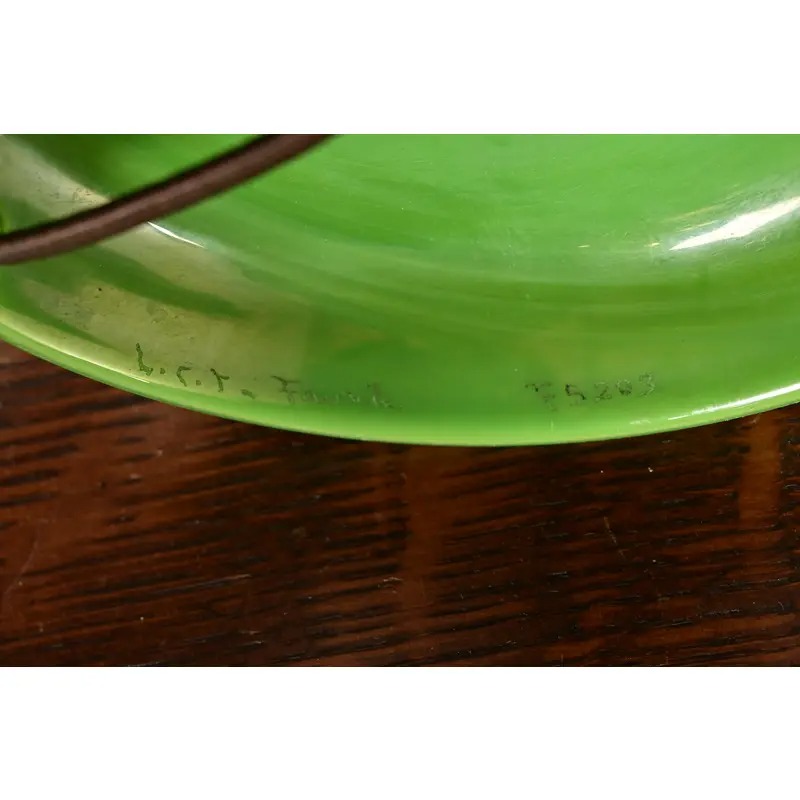 Louis Comfort Tiffany Favrile Art Glass Table Lamp or Desk Lamp, Circa 1910 - Image 13