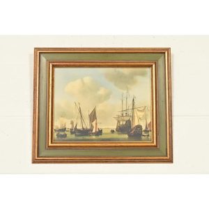 William Van De Velde "Ships in the Roads" Framed Print