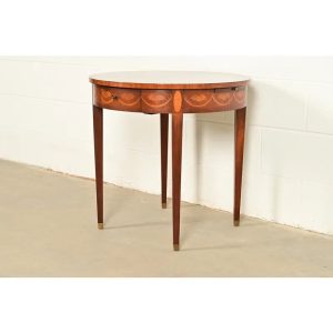 Baker Furniture Federal Inlaid Mahogany Tea Table or Occasional Side Table