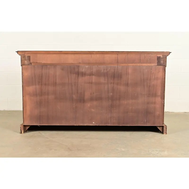 Baker Furniture Style French Empire Burl Wood Sideboard or Bar Cabinet With Mounted Ormolu - Image 14
