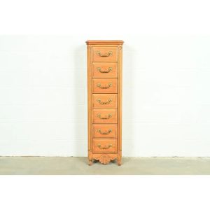 Hickory French Provincial Louis XV Carved Oak Lingerie Chest or Semainier