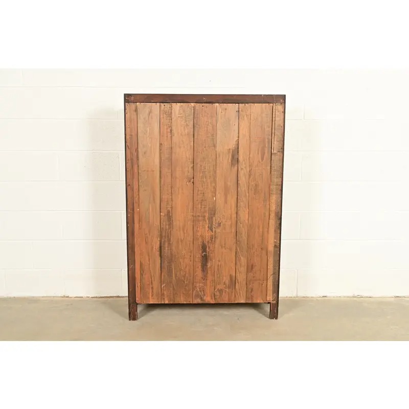 Limbert Style Antique Mission Oak Arts & Crafts Glass Front Bookcase Cabinet, Circa 1910 - Image 14