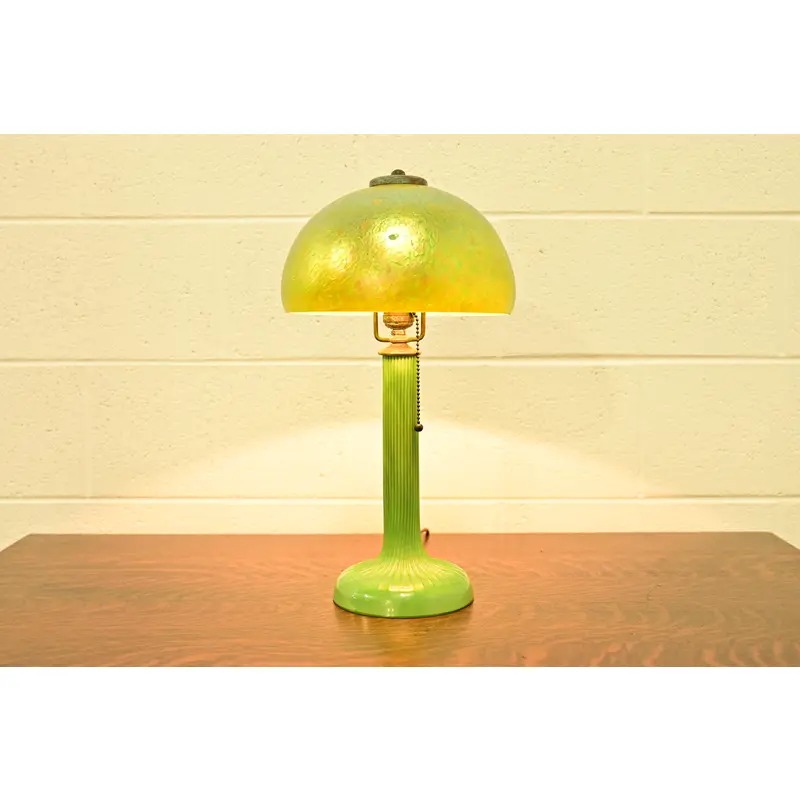 Louis Comfort Tiffany Favrile Art Glass Table Lamp or Desk Lamp, Circa 1910 - Image 14