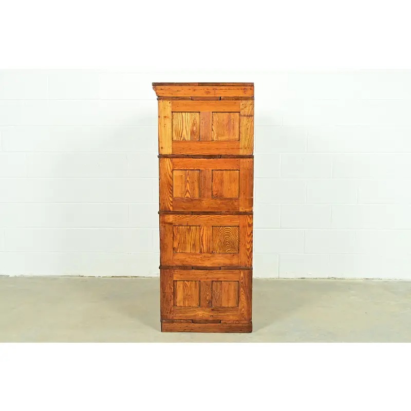 Antique Arts & Crafts Oak 31-Drawer Architect's Blueprint Flat File Cabinet by Hamilton, Circa 1900 - Image 15