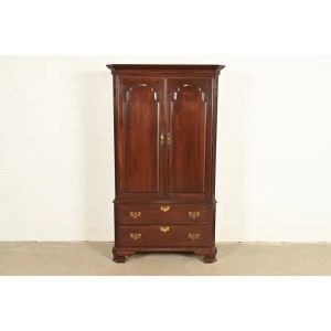 Ethan Allen Georgian Solid Cherry Wood Armoire Dresser or Gentleman's Chest