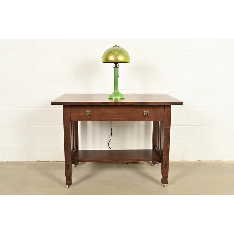 Louis Comfort Tiffany Favrile Art Glass Table Lamp or Desk Lamp, Circa 1910 - Image 15