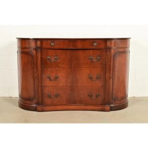 Charak Furniture Georgian Mahogany Sideboard Buffet or Bar Cabinet, 1940s