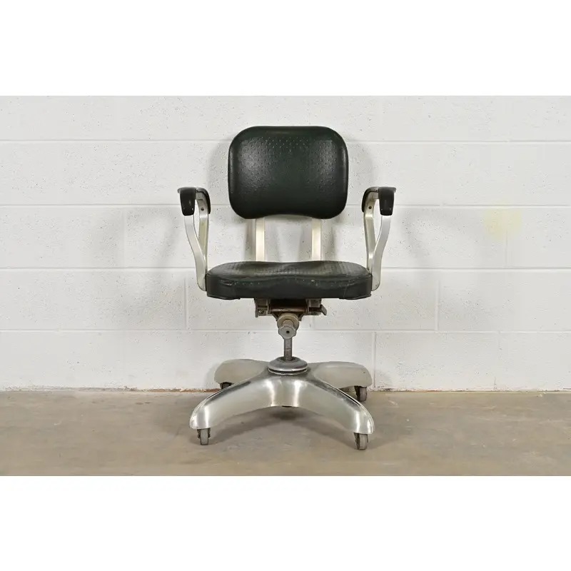 Art Deco Executive Office Desk Chair by Art Metal, Circa 1930s - Image 2