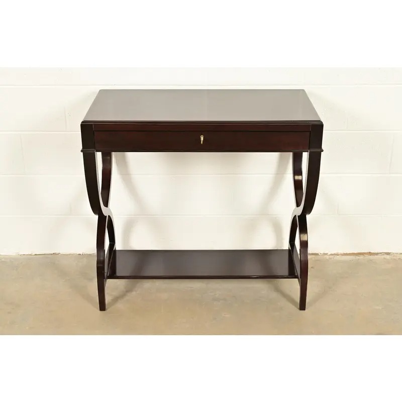 Councill Modern Regency Dark Mahogany Writing Desk or Console Table - Image 2