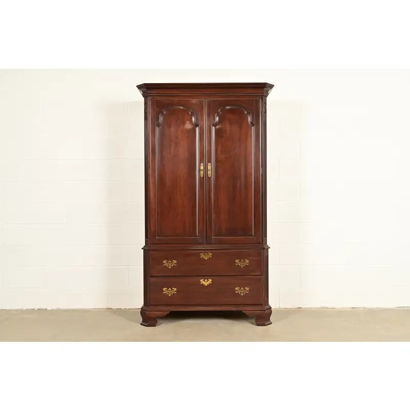 Ethan Allen Georgian Solid Cherry Wood Armoire Dresser or Gentleman's Chest - Image 2