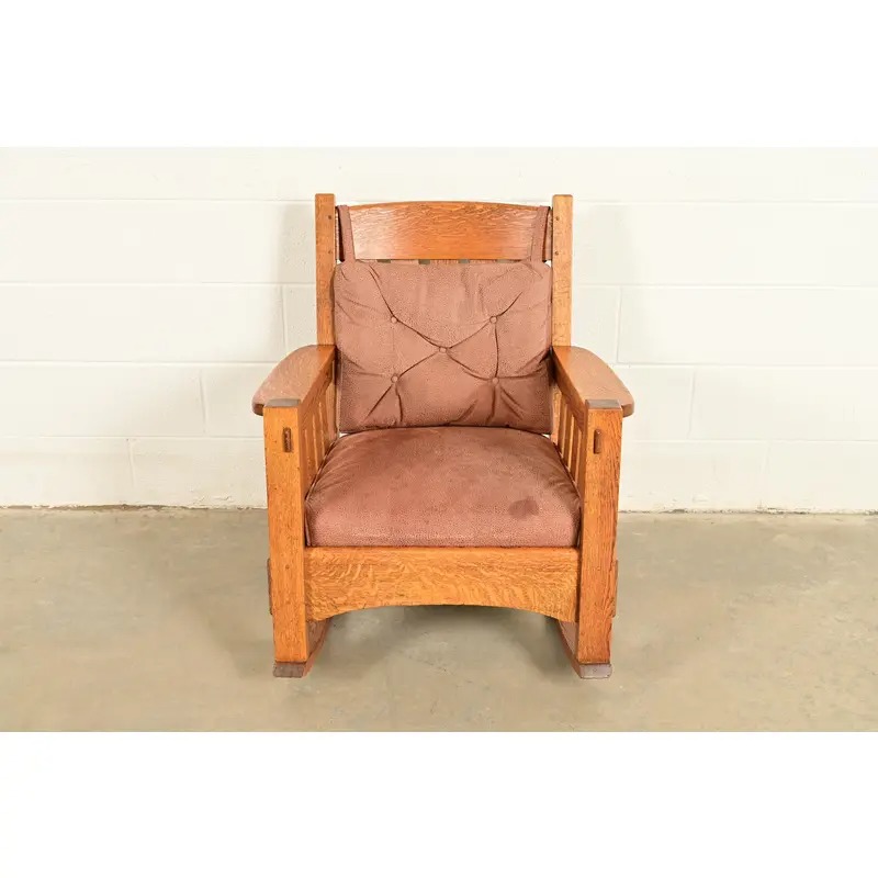 Harden Furniture Antique Mission Oak Arts & Crafts Rocking Chair, Circa 1910 - Image 2
