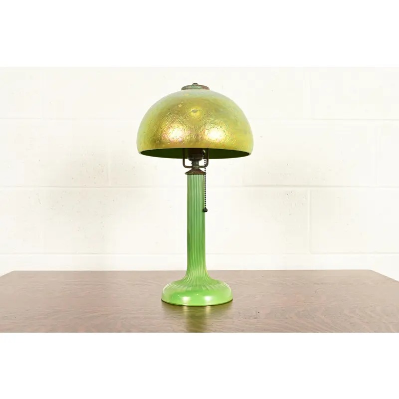 Louis Comfort Tiffany Favrile Art Glass Table Lamp or Desk Lamp, Circa 1910 - Image 2