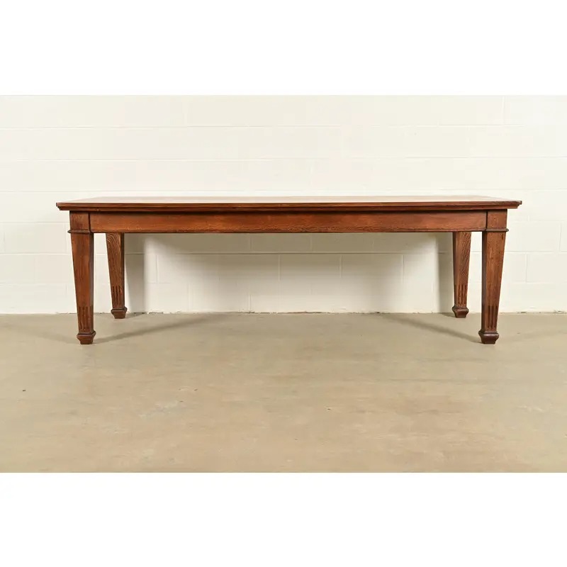 Stickley Brother's Style Antique Mission Oak Arts & Crafts Harvest Dining Table, Newly Refinished - Image 2