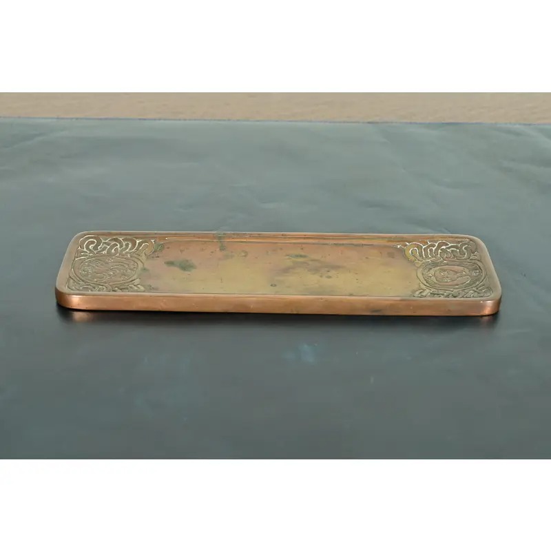 Tiffany Studios New York Zodiac Pattern Bronze Pen Tray - Image 2