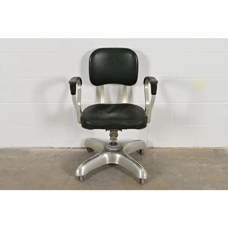 Art Deco Executive Office Desk Chair by Art Metal, Circa 1930s - Image 3